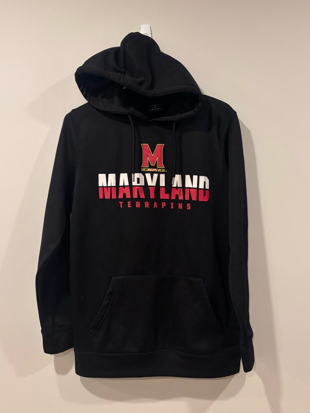 Colosseum Men’s S Maryland Terrapins Terps Black Hoodie Sweatshirt Sports Fan